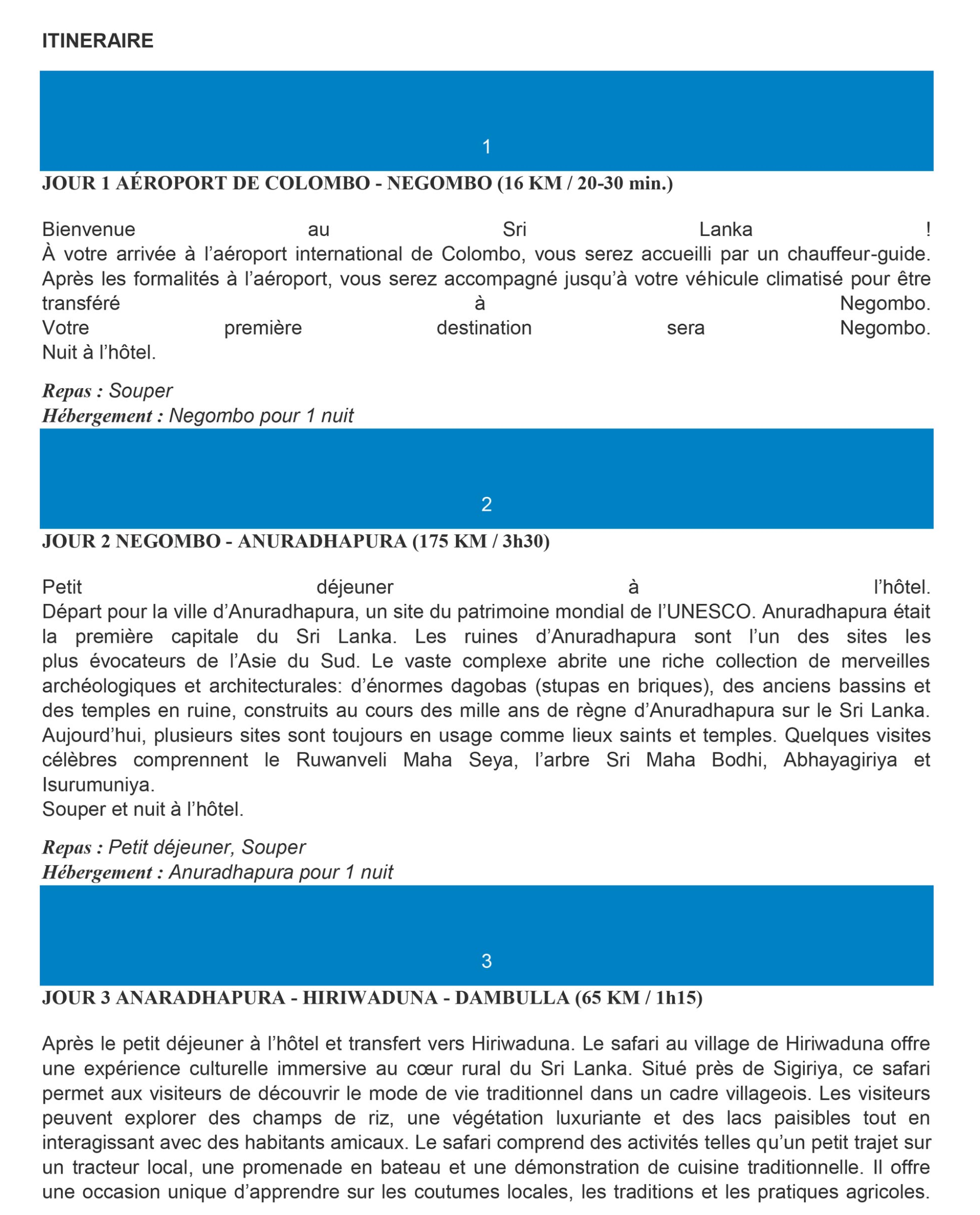 Sri Lanka 8 février - 19 février 2026